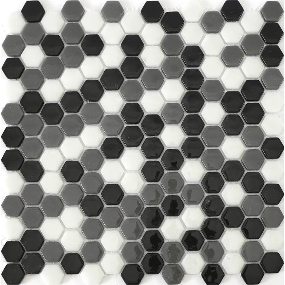 Мозаика стеклянная Natural STP-BK005-HEX 29x29 см цвет разноцветный Santreyd Steppa STLM-2207602