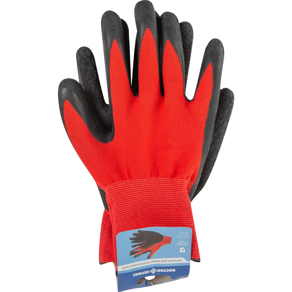 Перчатки нейлоновые обливные размер 9 / L красные Santreyd STLM-2137641 - Вид №3