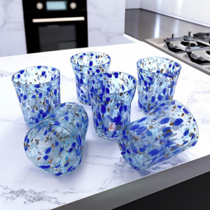 Набор из шести стаканов из муранского стекла ручной работы