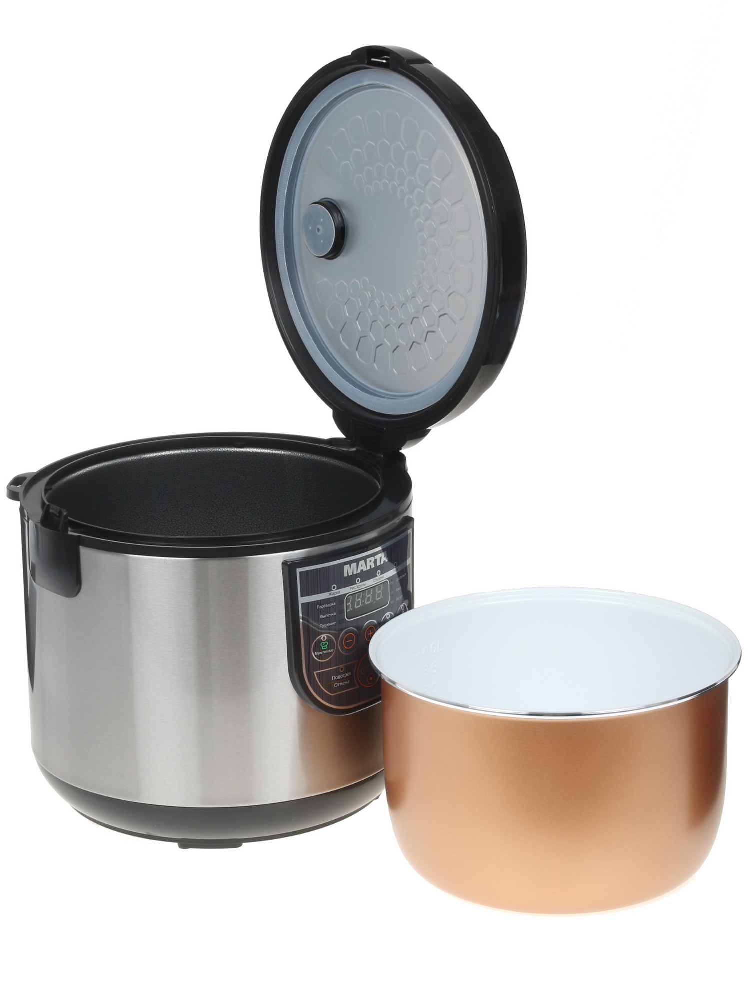 1204688 Мультиварка MARTA MT-4322 серебристый STDN-0025831 - Вид №4