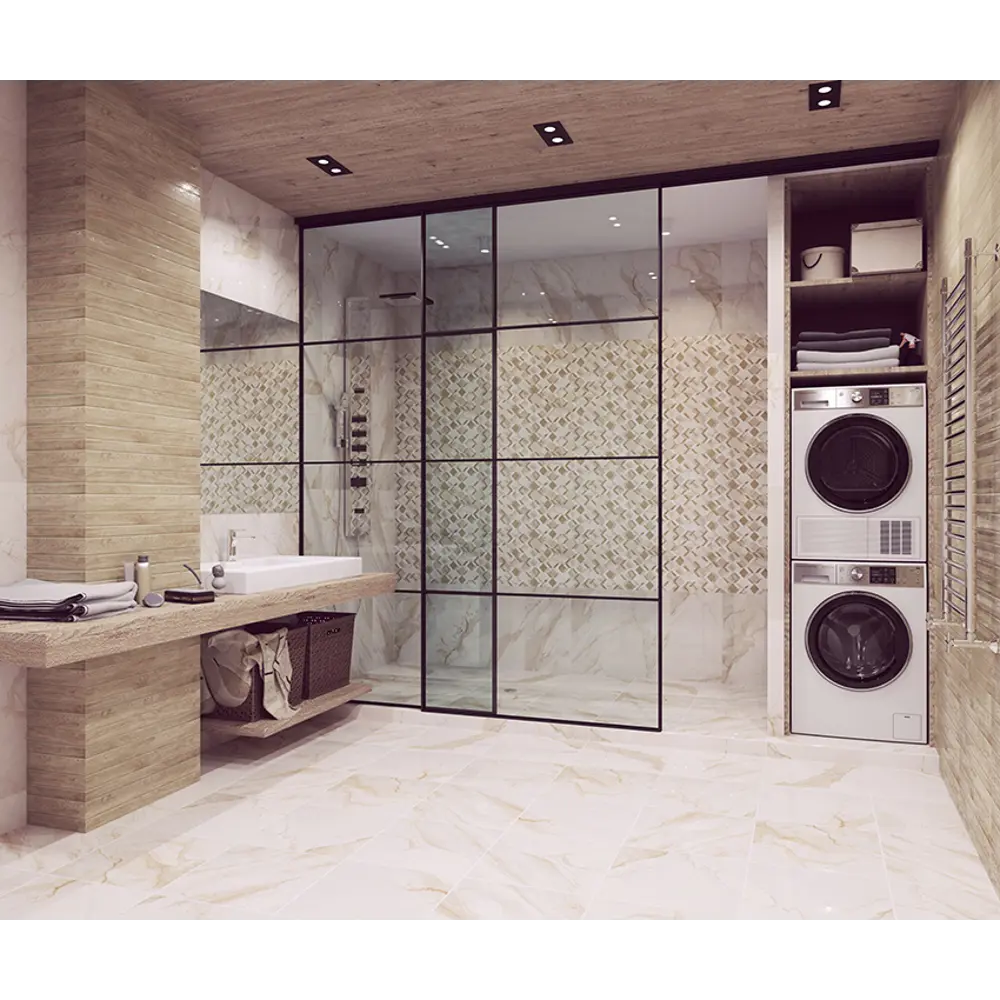 Плитка напольная Azori Calacatta Gold 42x42 см цвет бежевый STLM-2124753 - Вид №1