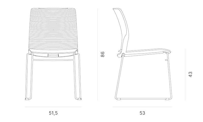 Штабелируемый стул Quadrifoglio Group Design Living ARCH-00023173 - Вид №6