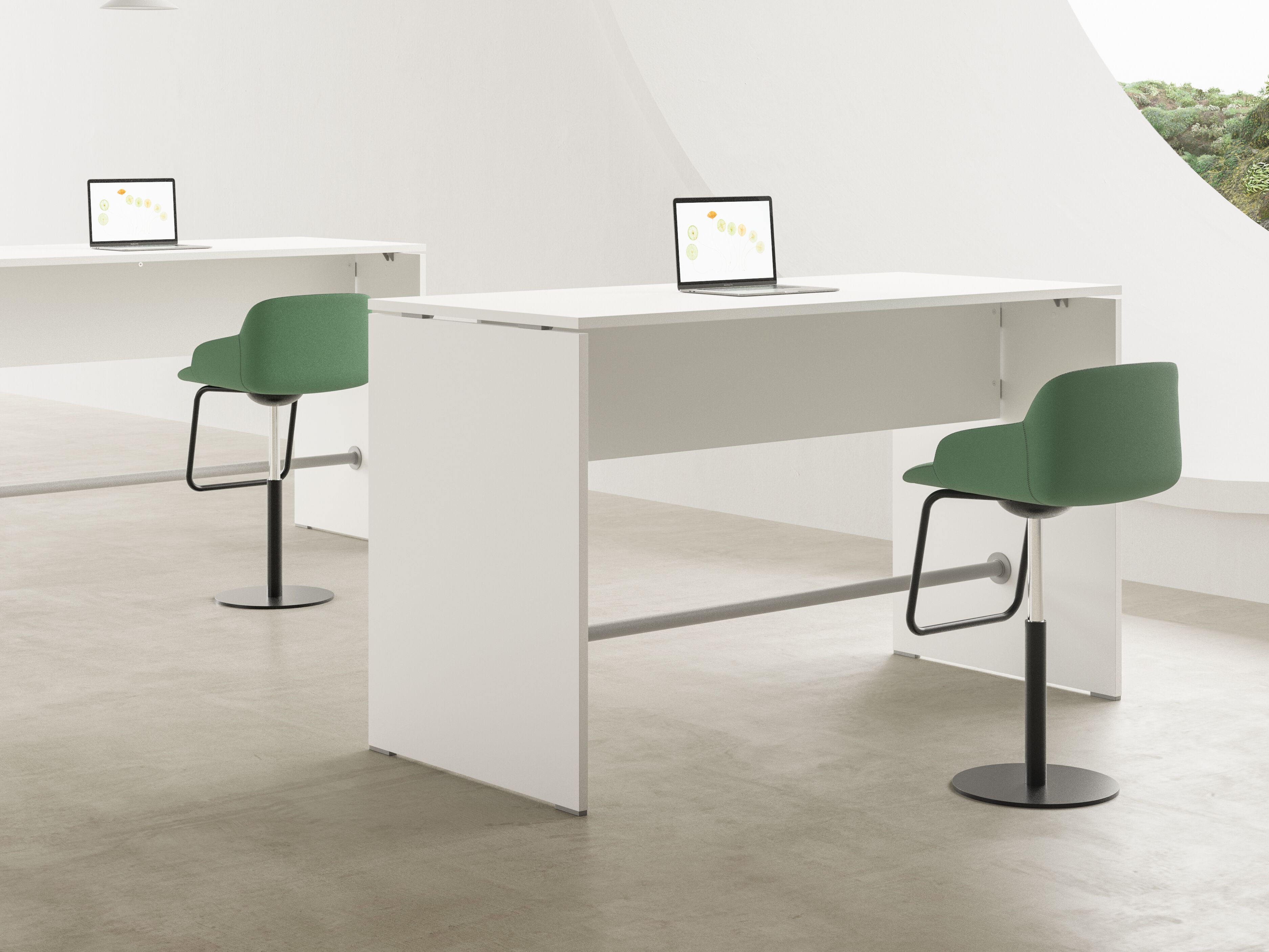 Высокий прямоугольный стол из меламина DVO Treko ARCH-00028233 - Вид №1