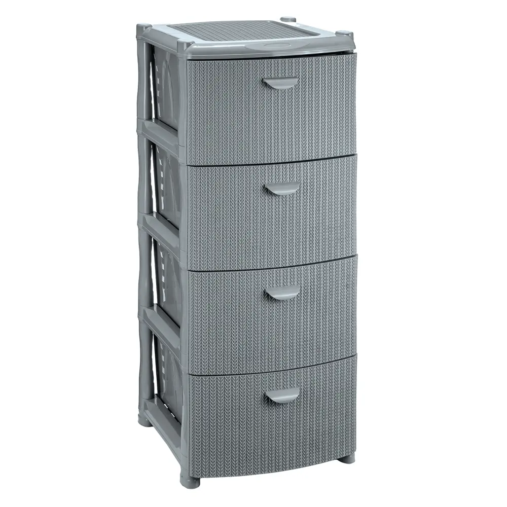 Комод для ванной Вязание 4 ящика 40.5x96x50.5 см цвет серый Santreyd Без серии STLM-2059648 - Вид №2