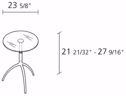 Alias Круглый журнальный столик с регулируемой высотой Young lady tree table sun-id-1487567 - Вид №1
