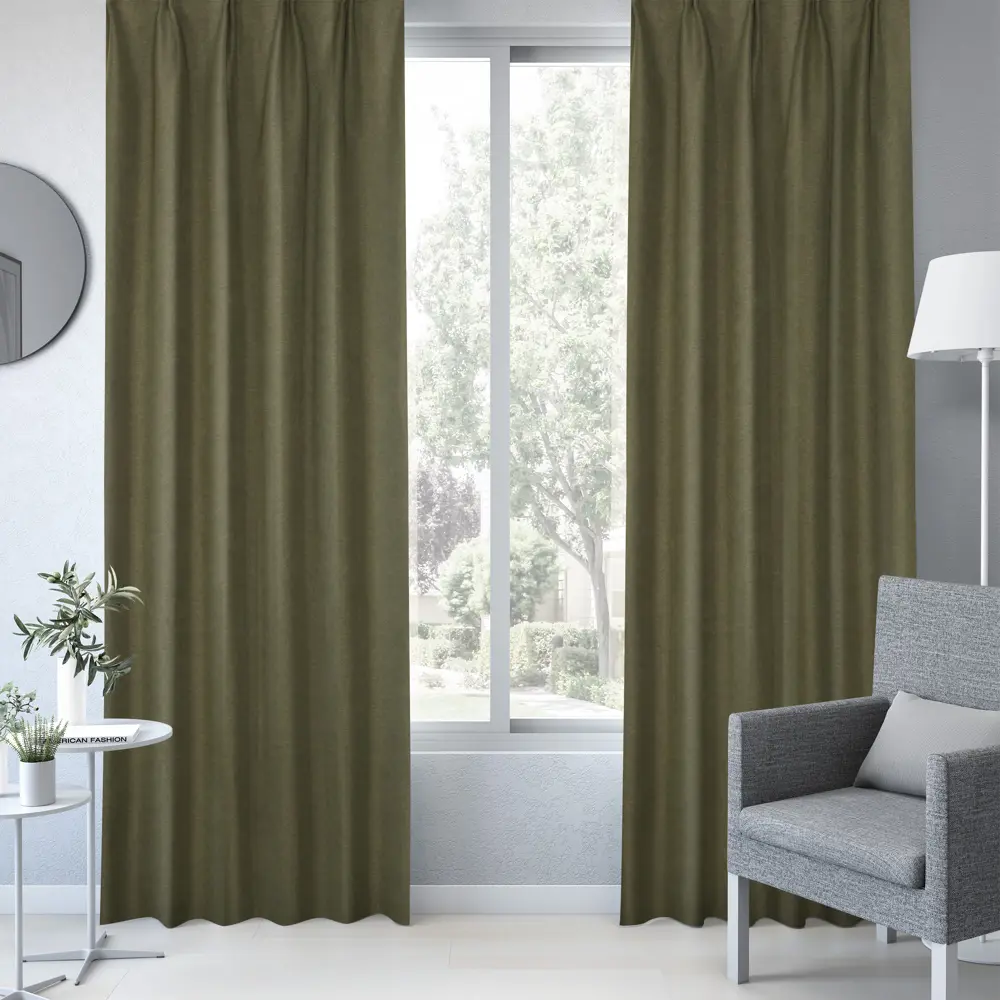 Штора на ленте Inspire Tiisetso 140x280 см цвет зеленый 83562060 STLM-2077183  - Вид №6