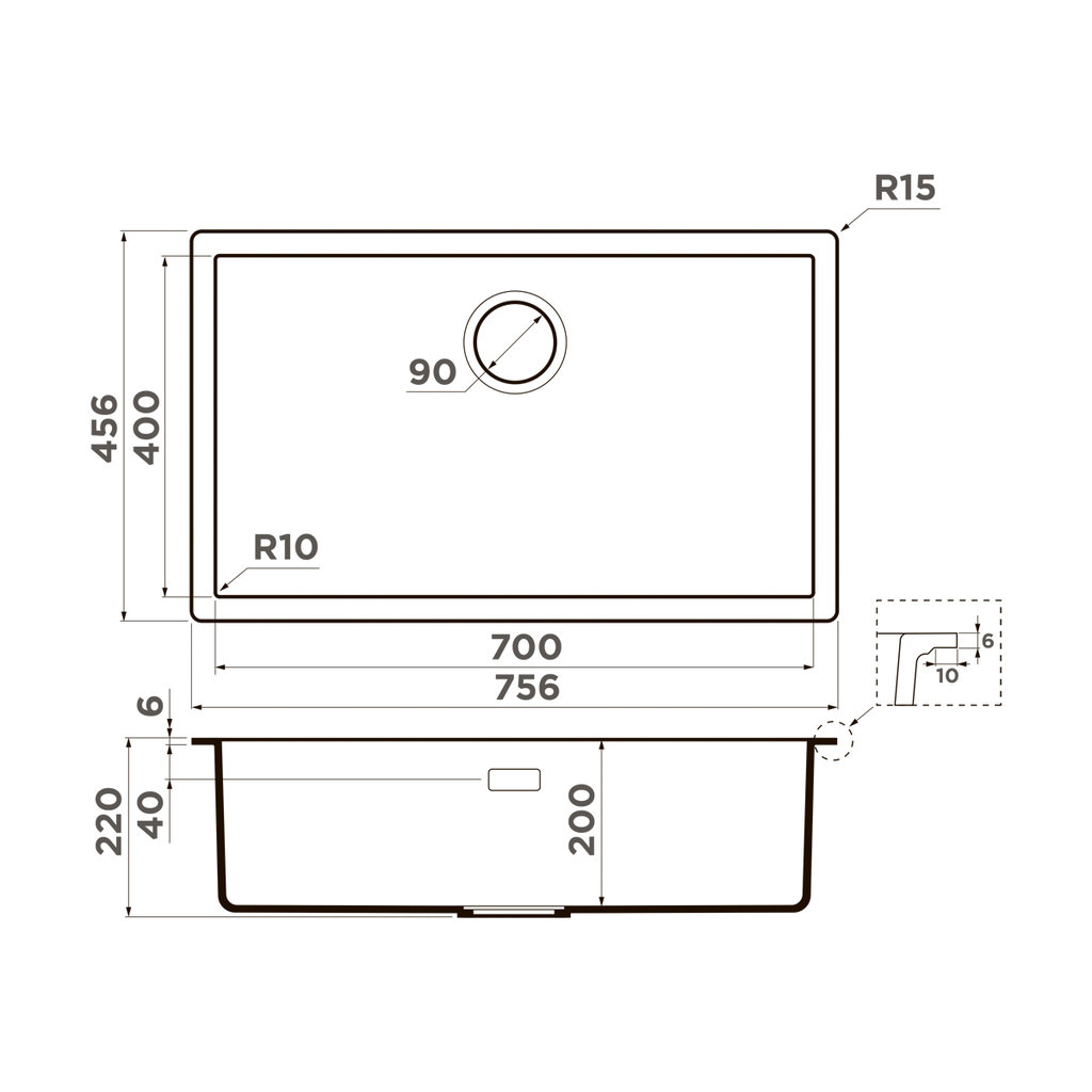 Кухонная мойка Yamakawa 75T Integra CH OMOIKIRI 4997282 - Вид №1