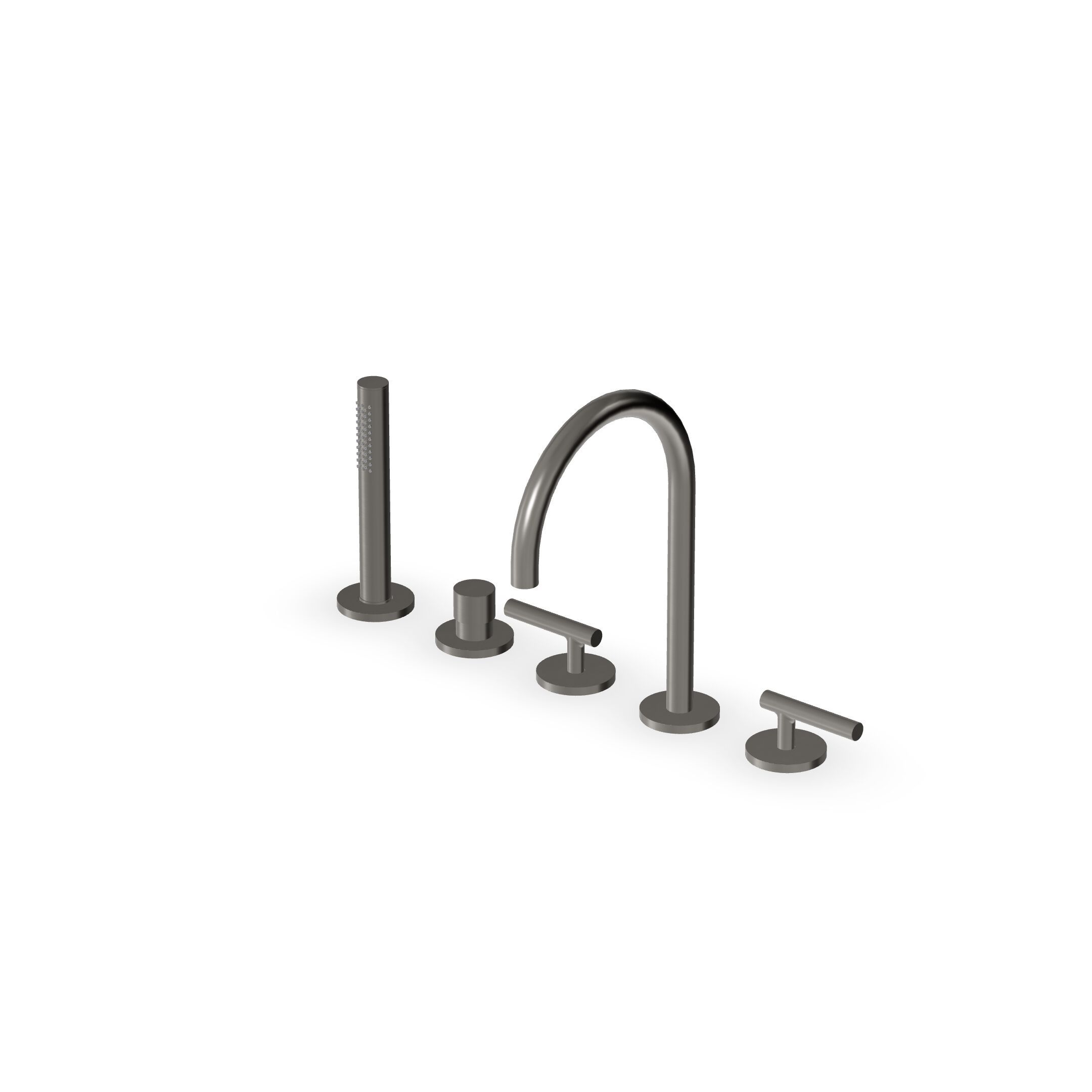 Смеситель для ванны с 5 отверстиями и ручным душем Zucchetti Pan S ARCH-00096596 - Вид №19