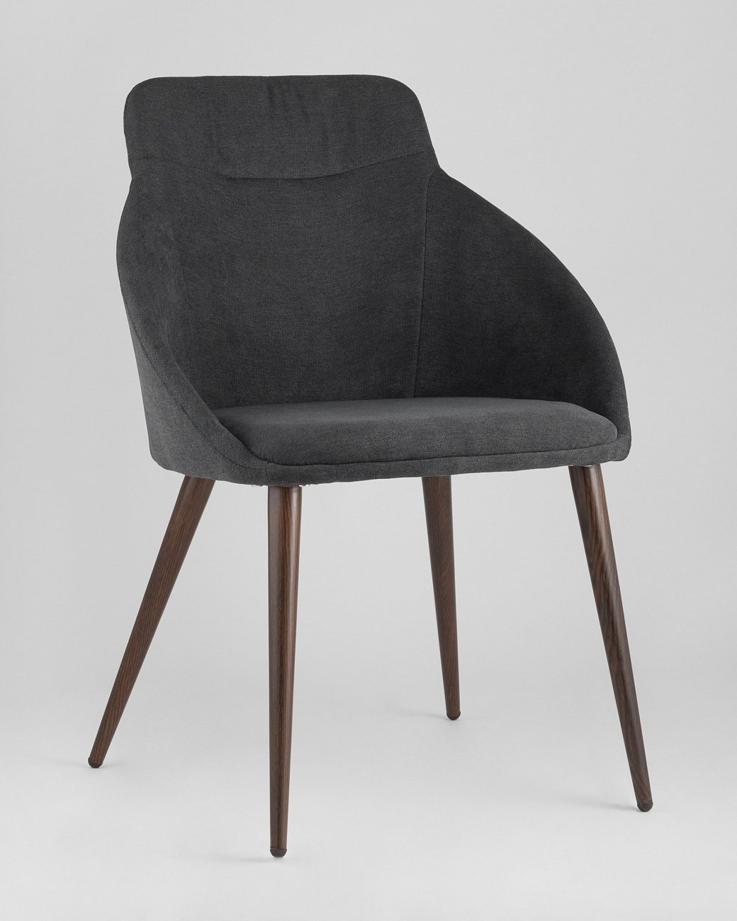 Стул со спинкой и подлокотниками серый "Квини" STOOL GROUP ДИЗАЙНЕРСКИЕ, ИНТЕРЬЕРНЫЕ 00-3946221 Серый  - Вид №1