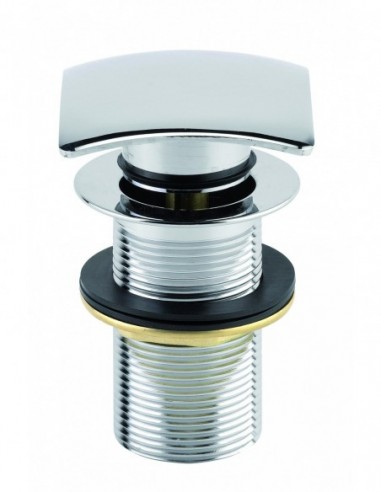 122600 000 00  Сливной вентиль квадратный для умывальника, без фонаря, h. 80 мм, хром Valentin Хром  - Вид №1