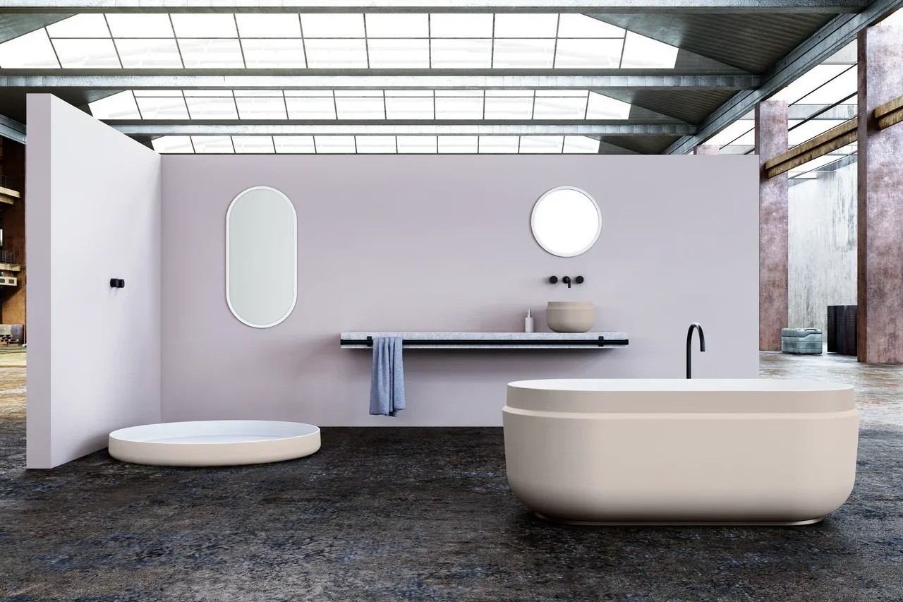 Ванна из искусственного камня Kerrock Boul 01231 BLACK Словения Kolpa-San  - Вид №2