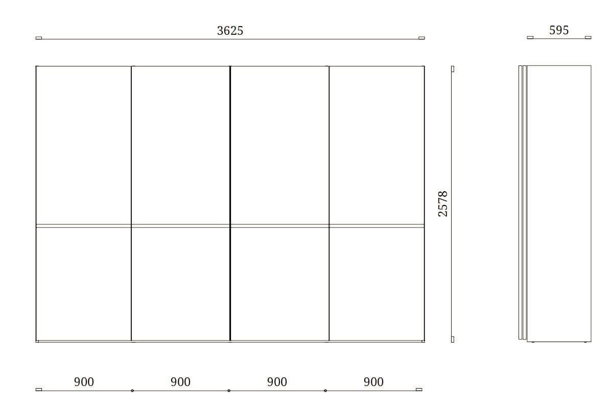 Секционный деревянный шкаф с раздвижными дверями Febal Casa HALLEY ARCH-00145822