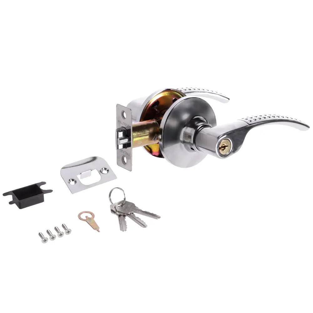 Ручка-защёлка Palladium 3903 CP ET, с ключом и фиксатором, ЦАМ, цвет глянцевый хром STLM-2071398 - Вид №1