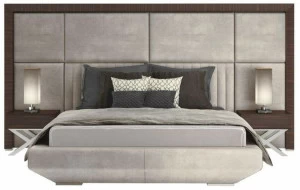 Capital Collection Кожаная кровать King size с высоким изголовьем