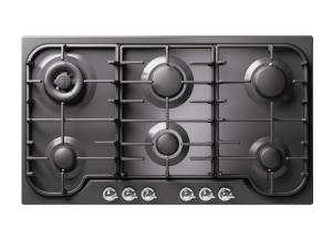 Встраиваемая газовая плита из нержавеющей стали