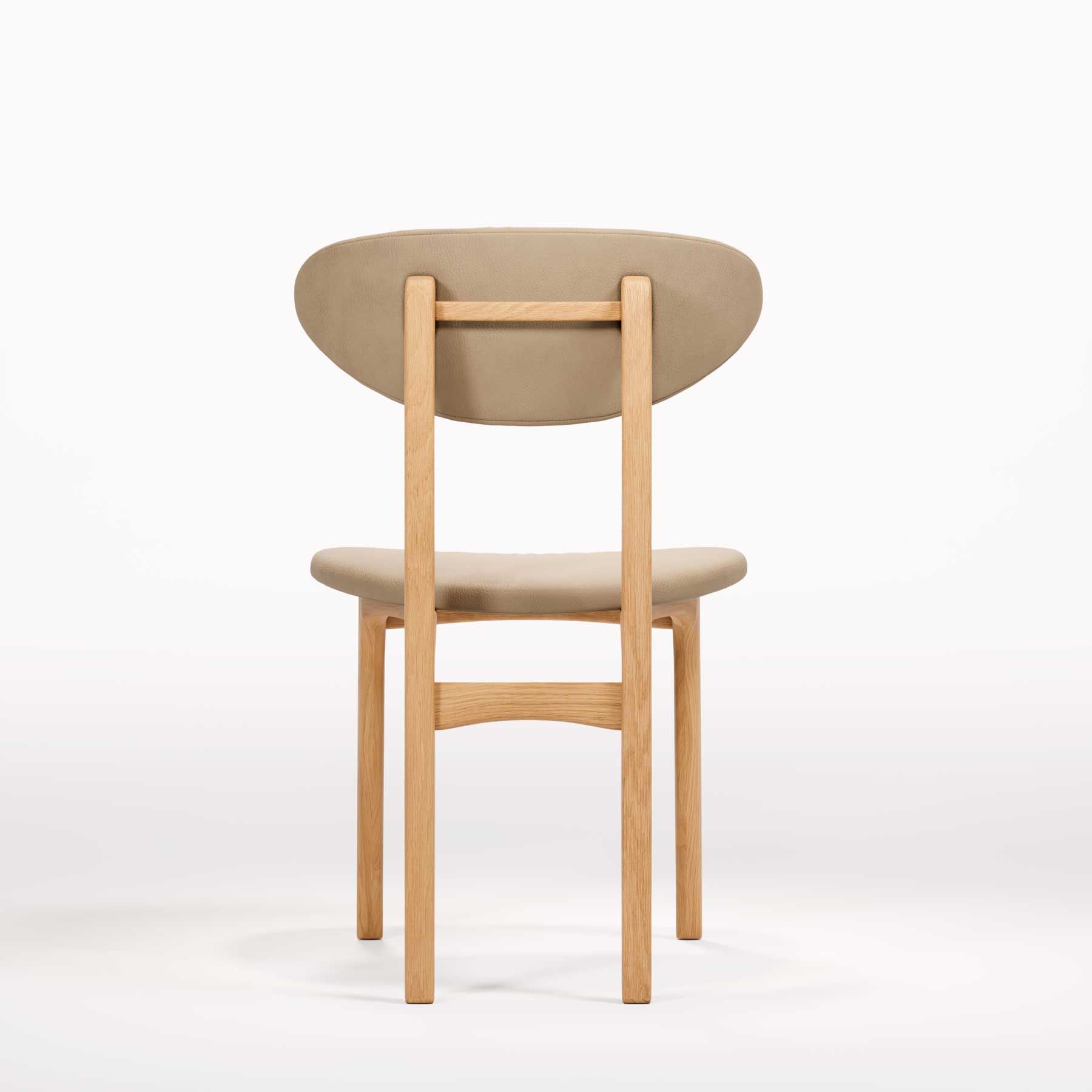 Кожаный стул с открытой спинкой и деревянной рамой Wewood DEGAS ARCH-00046397 - Вид №4