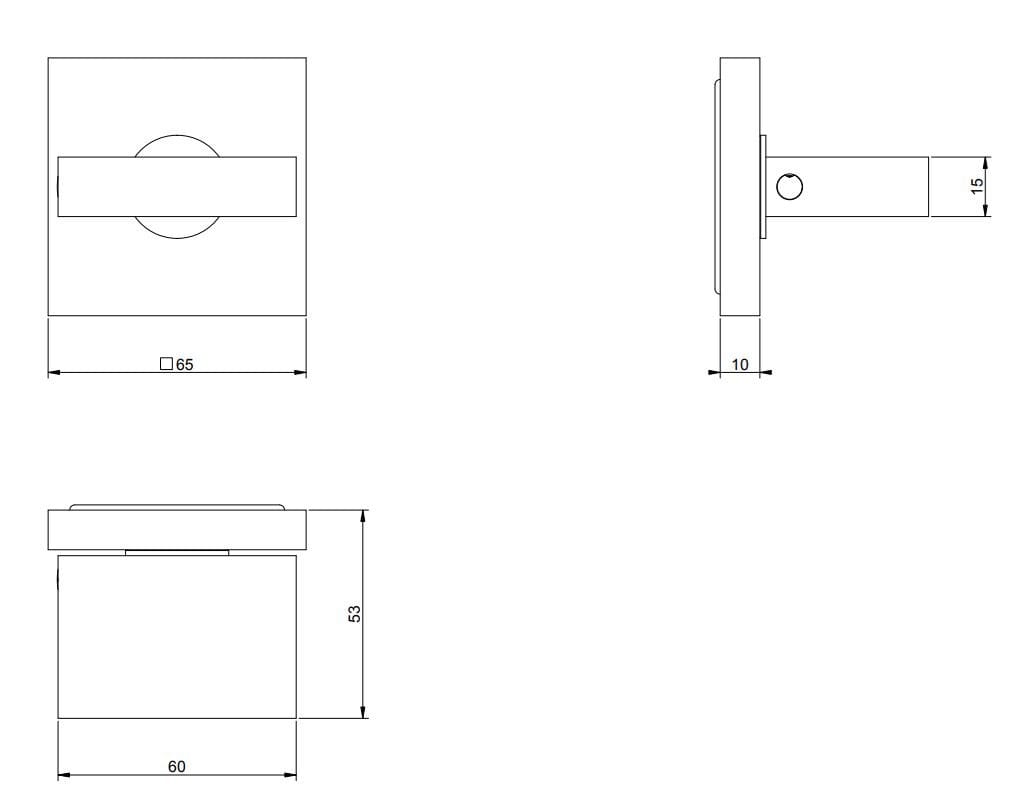 Латунный смеситель для душа с одним отверстием Gessi прямоугольник ARCH-00133183 - Вид №2