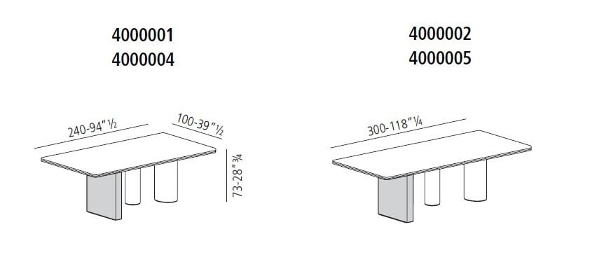 Прямоугольный обеденный стол Vibieffe 4000 ROYAL ARCH-00027187 - Вид №8