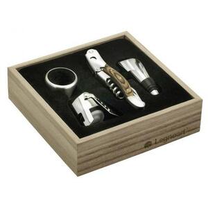 Набор винных аксессуаров в подарочной упаковке Legnoart, нержавеющая сталь/дерево, 4 предмета