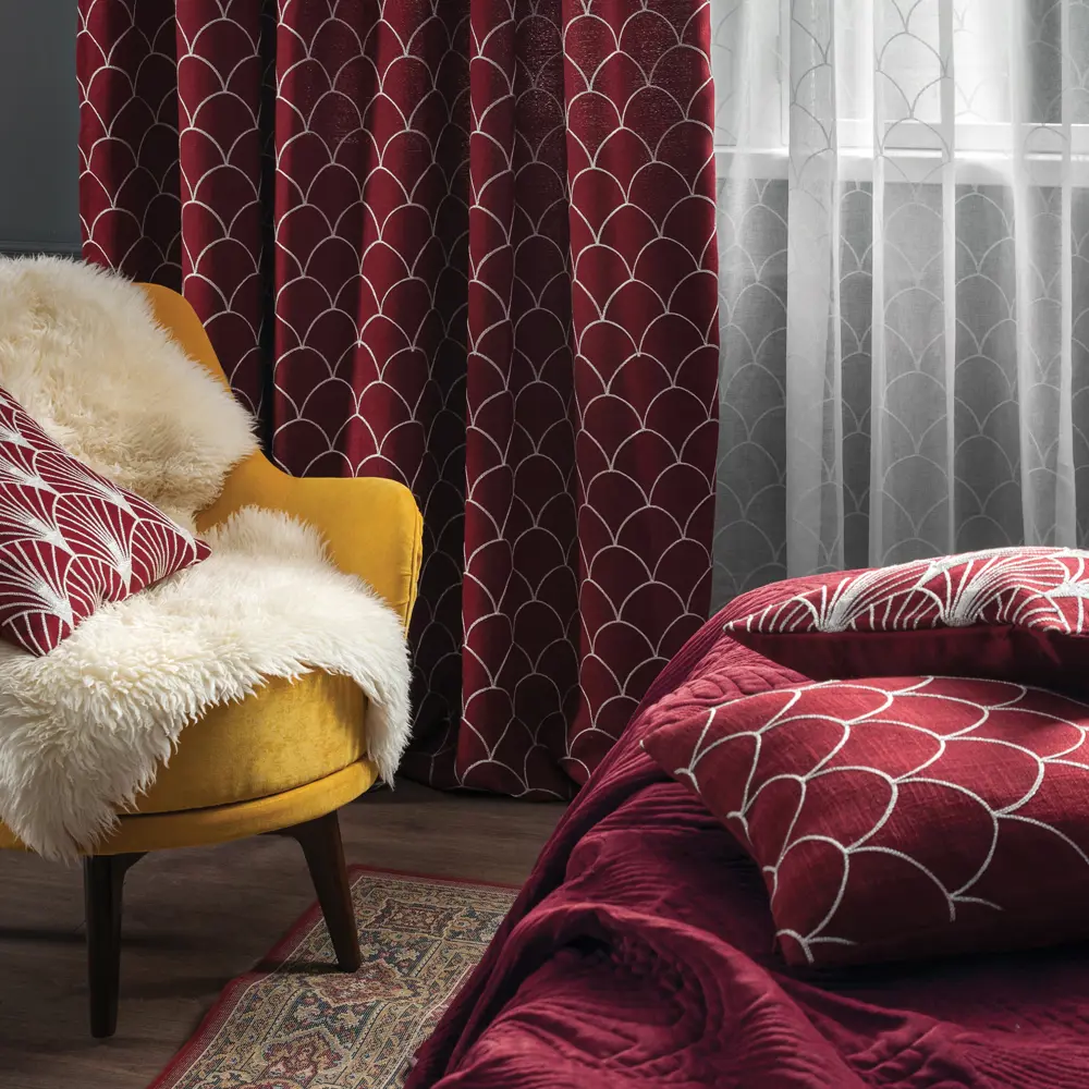 Подушка Great Gatsby Веера 40х40 см цвет красный 83025099 STLM-2196879 WESS  - Вид №8