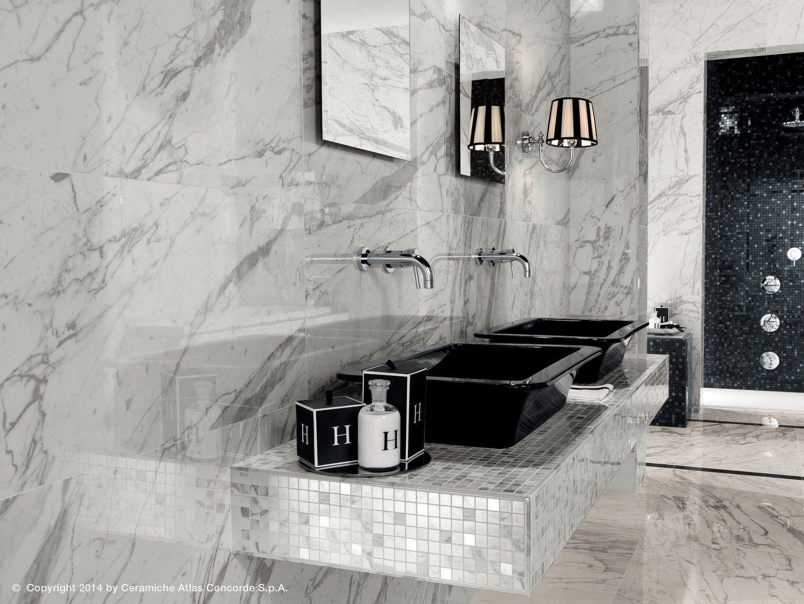 Белое керамическое покрытие с эффектом мрамора Atlas Concorde Marvel Pro ARCH-00130235 - Вид №14