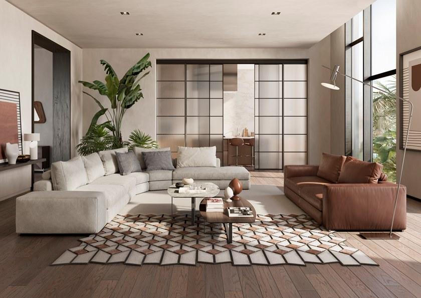 Natuzzi 2-х местный кожаный диван Dominio sun-id-1408524 - Вид №1