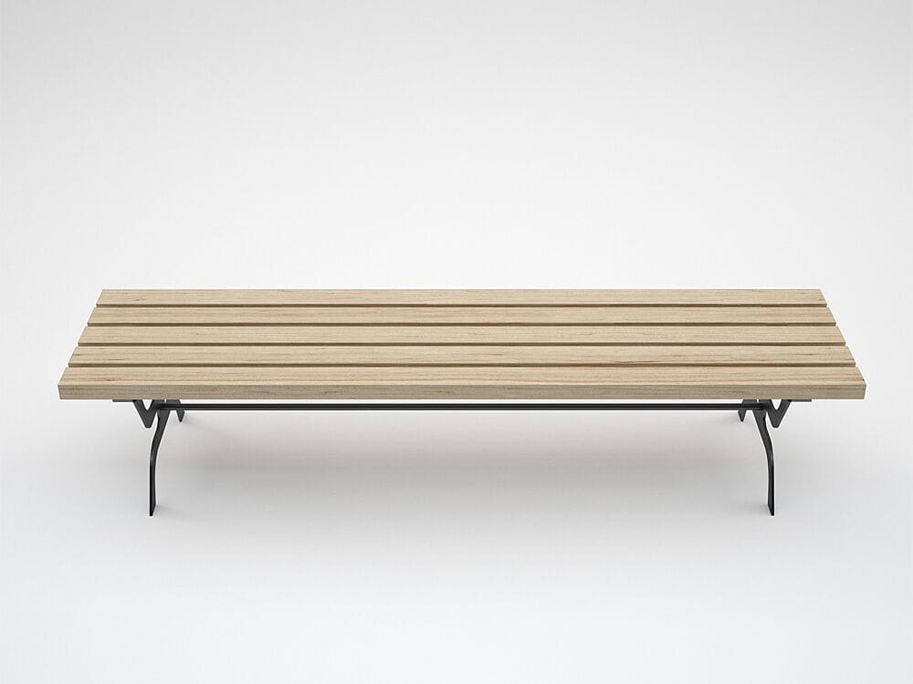 Деревянная скамья без спинки CITYSì RETRÒ ARCH-00114247 - Вид №1