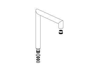AQ1.12M10540 Однорычажный смеситель для раковины HEWI System-Armaturen  - Вид №12
