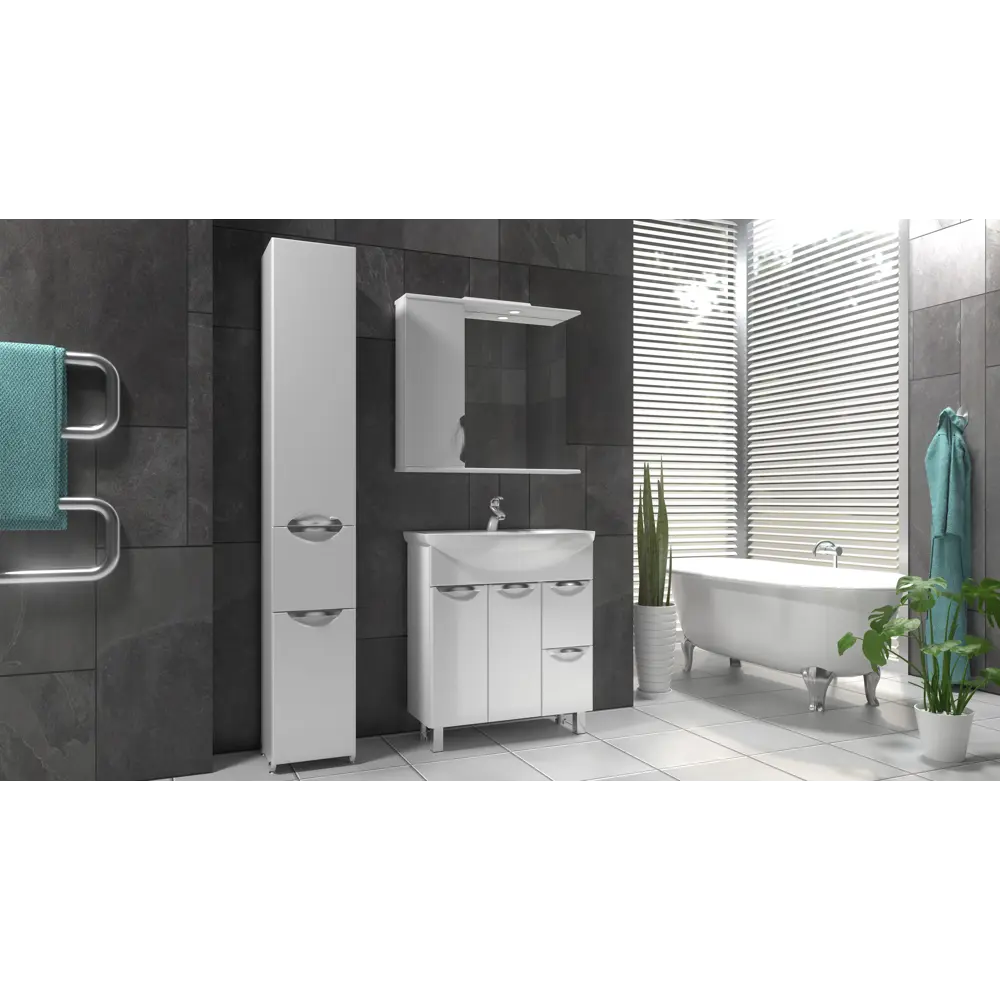 Шкаф подвесной Silvia 70 см цвет белый VIGO STLM-2081262 - Вид №1