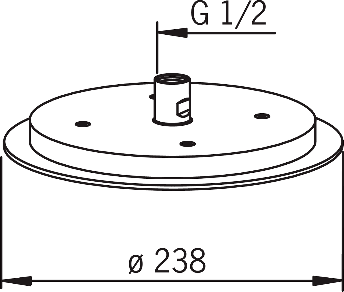 Oras 232080 Верхний душ 232080 Hydra Хром  - Вид №3