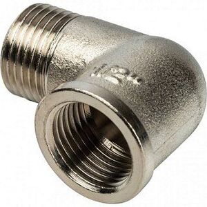 Угольник ВН 1/2" никель STOUT