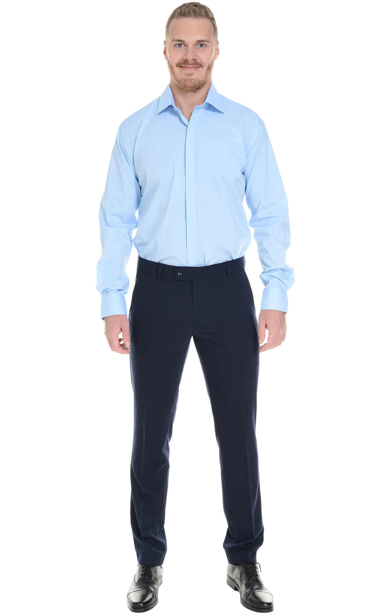 62426 Рубашка мужская  sky blue El-Risto  Корпоративная одежда  размер 40/170-176  - Вид №2