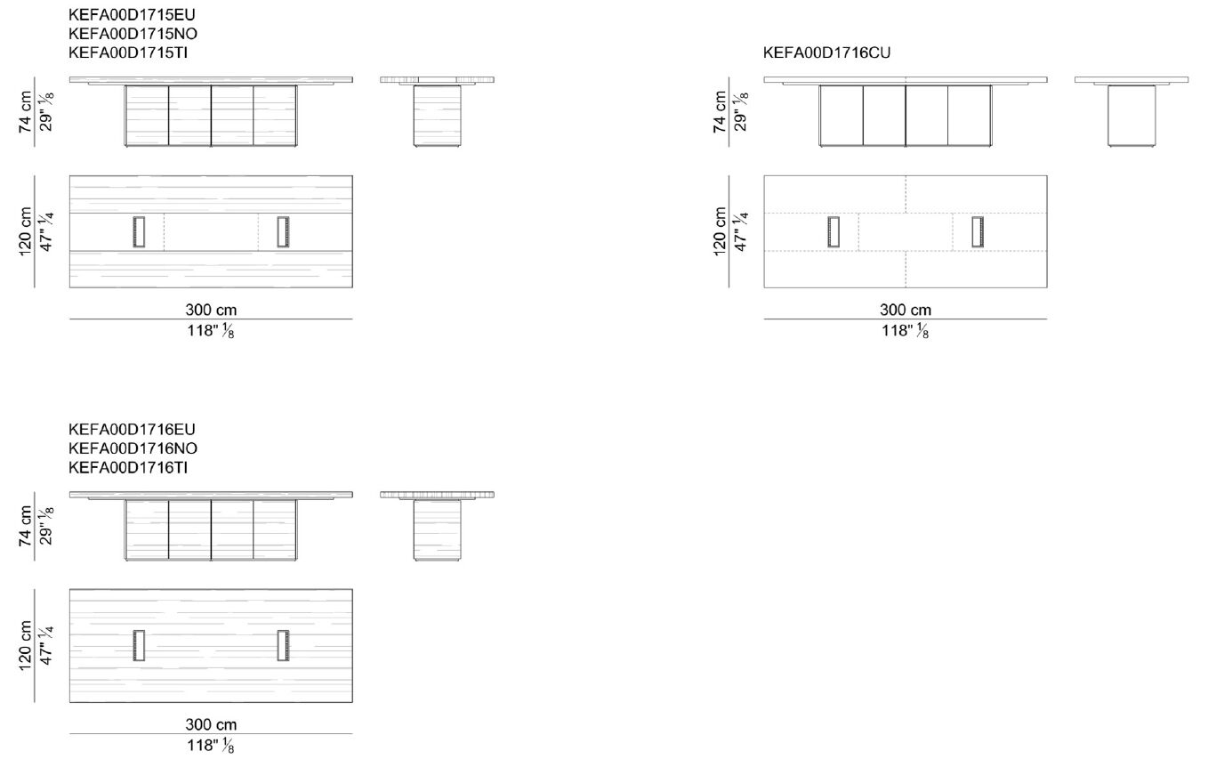 Деревянный прямоугольный стол для совещаний i 4 Mariani Kefa ARCH-00127503 - Вид №5