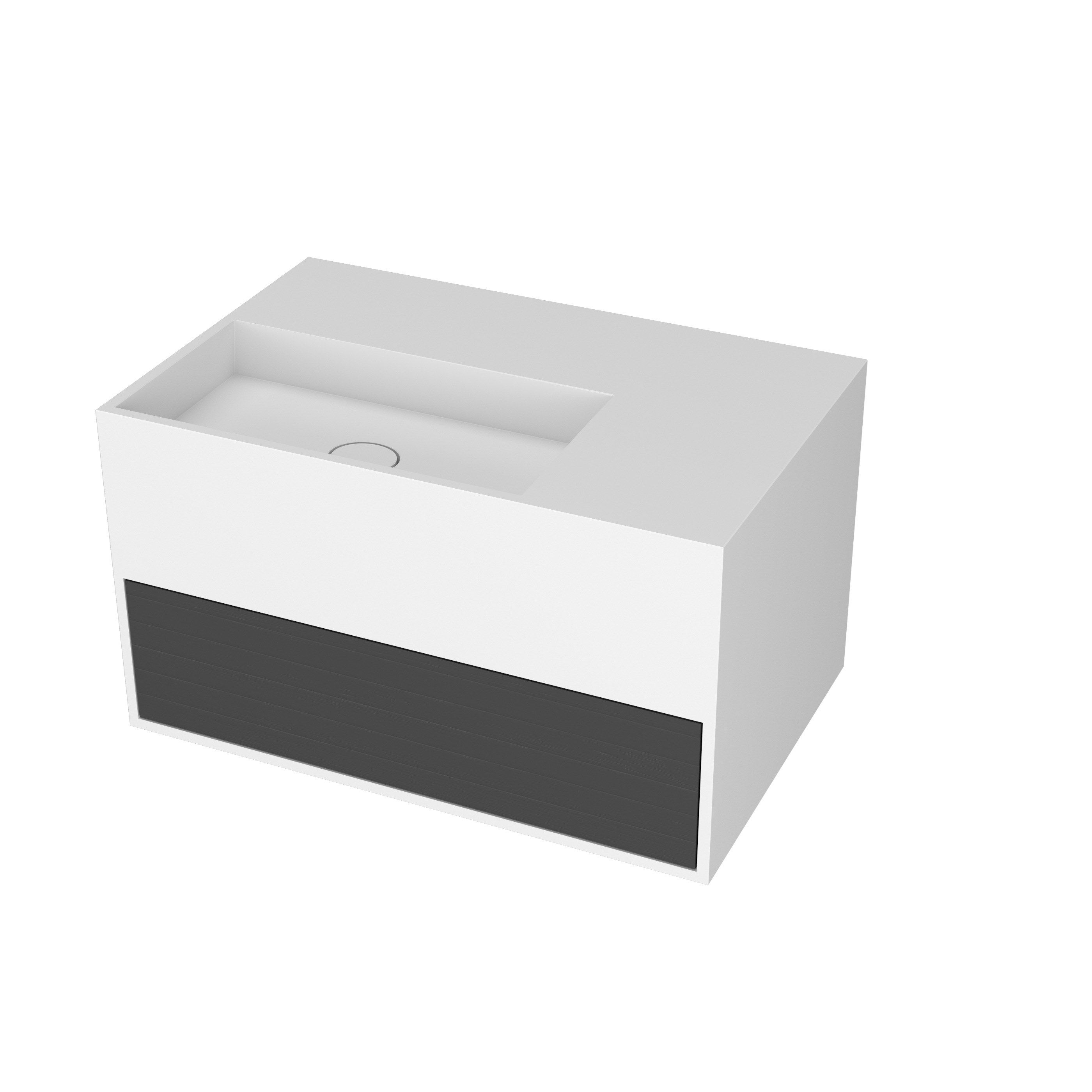 Квадратная подвесная раковина из твердой поверхности MOMA Design CUBANITO ARCH-00037366 - Вид №4