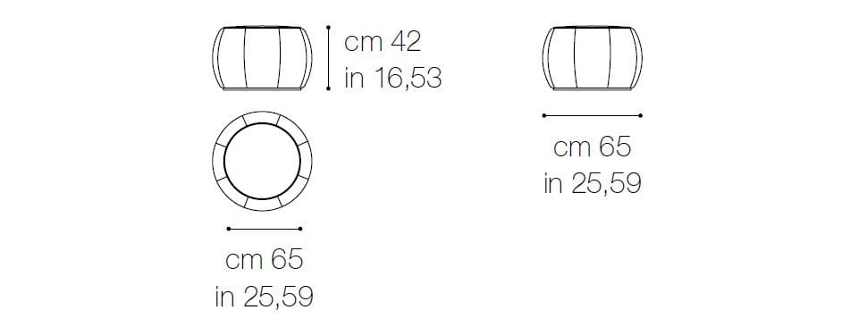 Круглый пуф из ткани Grilli Оскар ARCH-00059110 - Вид №3