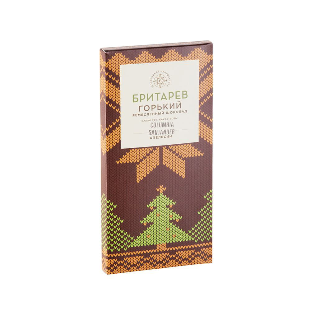 Ремесленный шоколад БРИТАРЕВ горький с апельсином Santreyd 2621