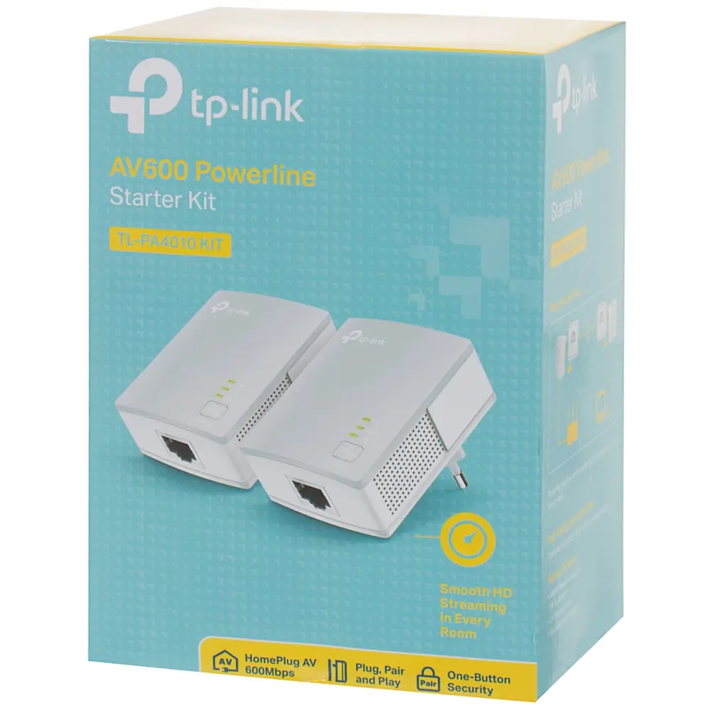 Комплект адаптеров TP-LINK TL-PA4010KIT Powerline AV600 STLM-2084356 - Вид №4