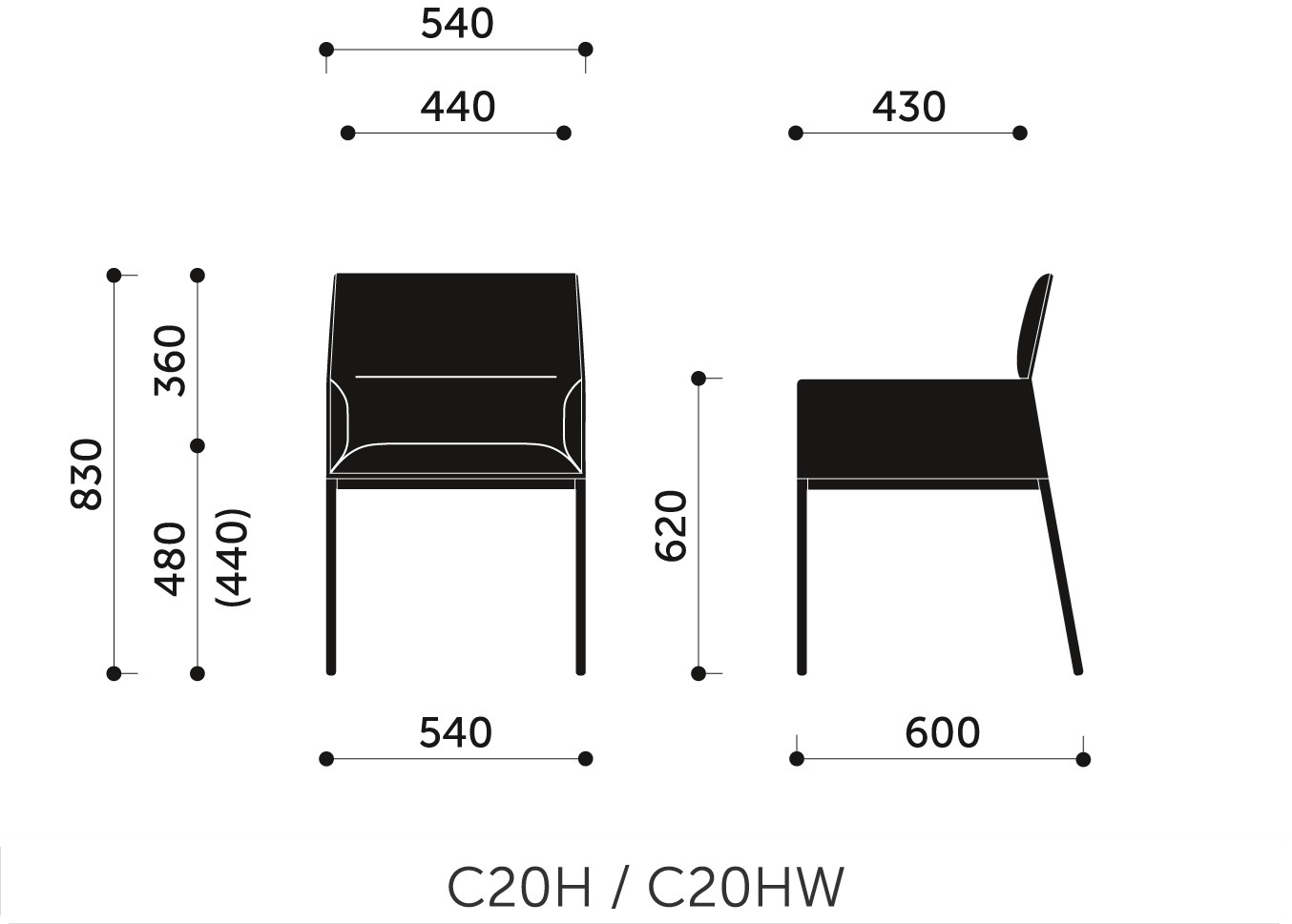 profim Стул с обивкой и подлокотниками Chic air sun-id-1426221 - Вид №1