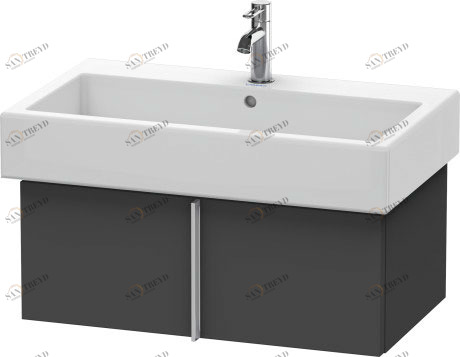 VE610604949 Vero Тумбочка подвесная Графит матовый, декор Duravit
