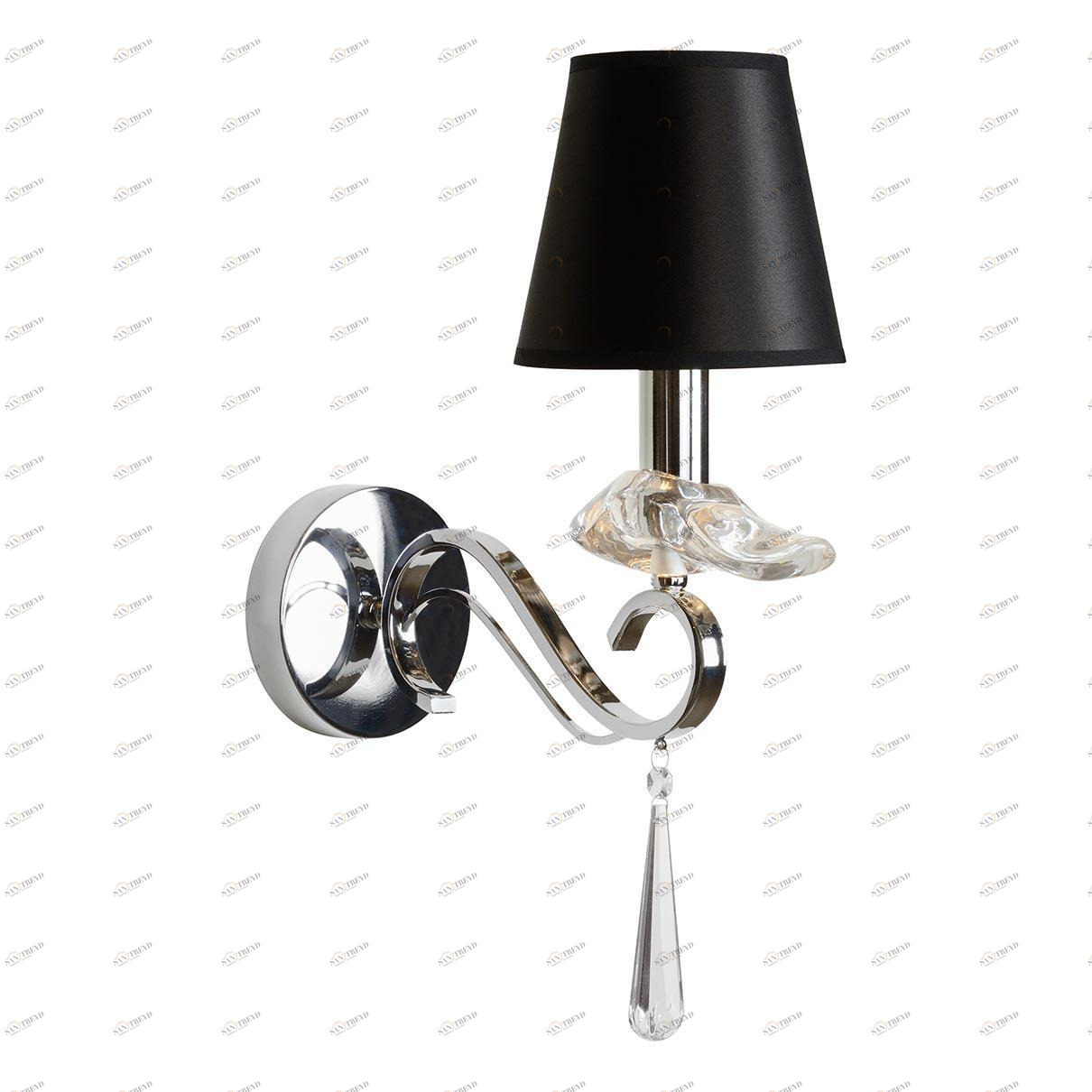 Бра настенное черное iLamp Stella RM1684/1W CR ILAMP STELLA 00-3949132 Черный