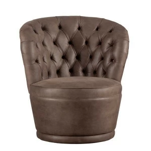 Кресло мягкое круглое коричневое PUCCINI UNICO ДИЗАЙНЕРСКИЕ 248956 Венге