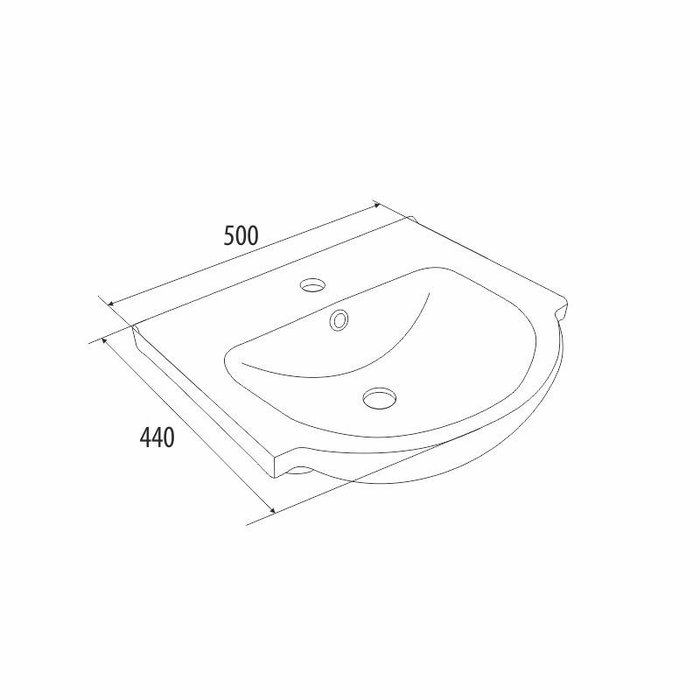 VOL50W2M95K Milardo Volga Тумба Volga 50 см Россия - Вид №1