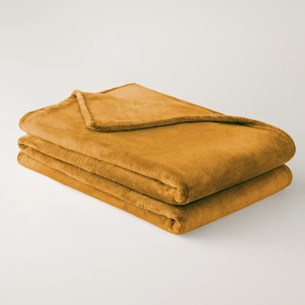 Плед KREAFORTA Flandria 200x220 см микрофибра цвет горчица STLM-2061751 - Вид №1