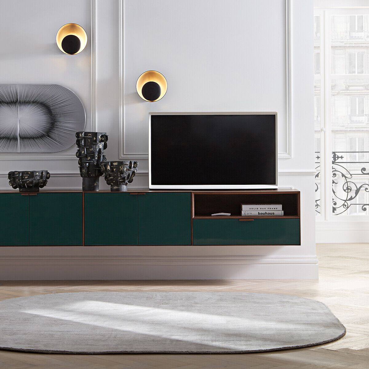 Секционный подвесной шкаф из шпона AMPM ALDON ARCH-00136950 - Вид №2