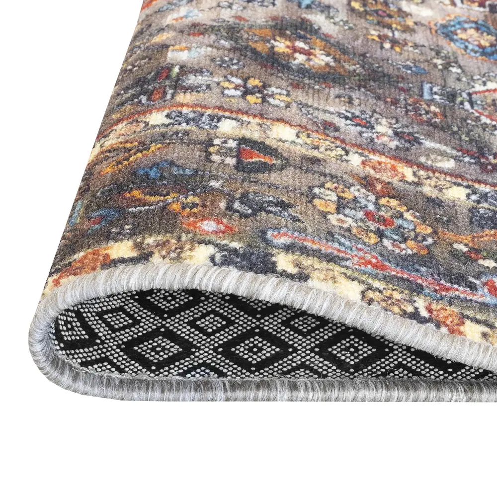 Ковер РОЯЛТАФТ Colaris серый с восточным принтом 80x150 см 89418242 STLM-1563949 - Вид №2