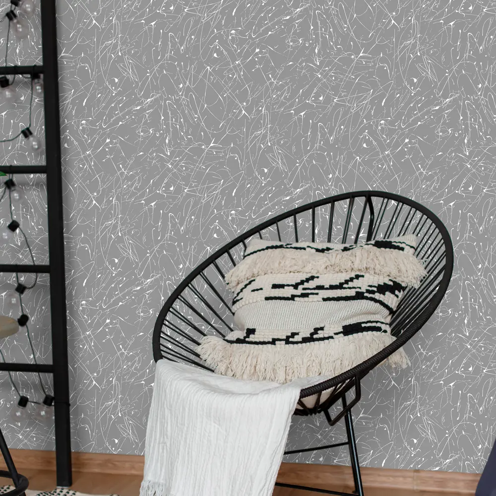 ELYSIUM Оди - флизелиновые обои серого цвета с текстурным рельефом 88642731 STLM-0836016 - Вид №2