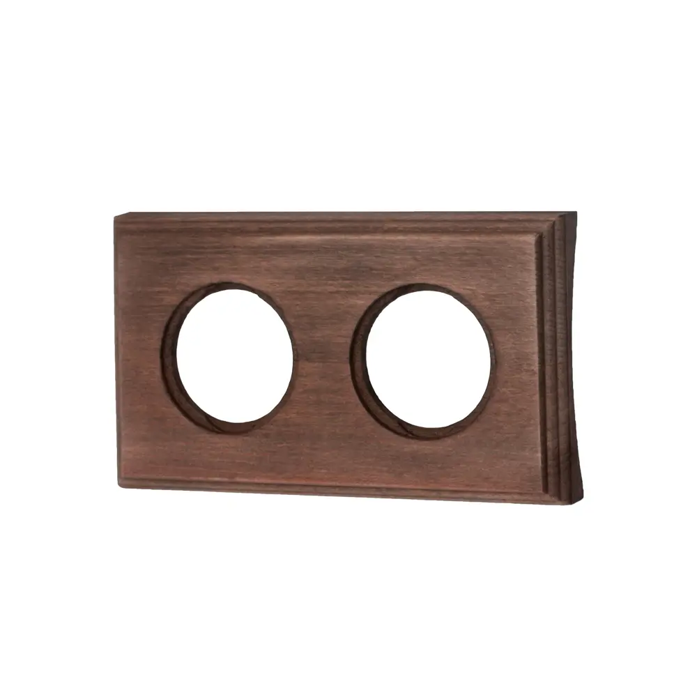 Рамка для розеток и выключателей Electraline 2 поста 260 мм цвет коричневый BF-17 STLM-2167793