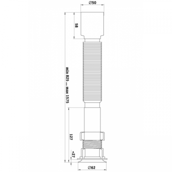 Сифон гофр.Варяг 1 1/4х50х930 G315 АНИ G315 АНИ пласт 151746 - Вид №1