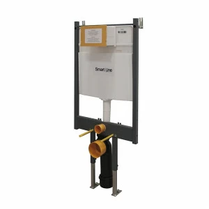 Скрытая рама с бачком уменьшенной толщины для подвесной унитаза. Для установки в светлую стену. Включает комплект креплений и соединительные трубы для унитаза.  Smart line NOKEN 100123932