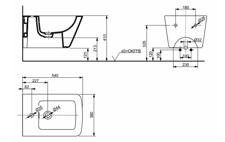 Керамическое подвесное биде с переливом TOTO SP ARCH-00063914 - Вид №5
